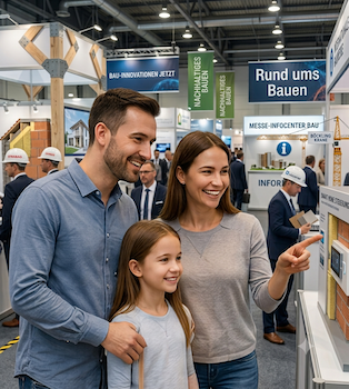 Familie auf der Messe